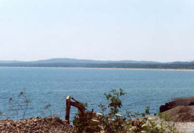 Blick von der Fhranlegerseite, von Mukran aus, ber das Prorer Wieck in Richtung Prora