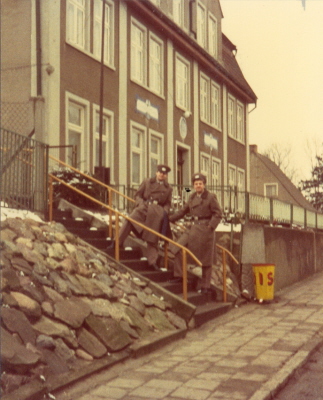 Vor dem fr die gute Kche bekannten Gesellschaftshaus in Bergen