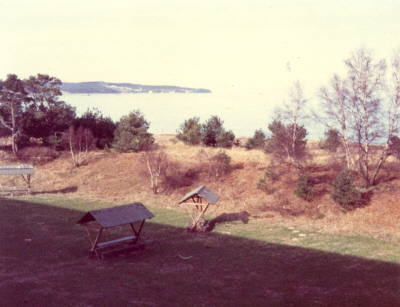 Blick aus dem im Buch der Prinz von Prora beschriebenen Zimmer auf die Prorer Wiek, 1987.
