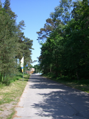 Der Weg zum Jugendzeltplatz, einladend bunt.